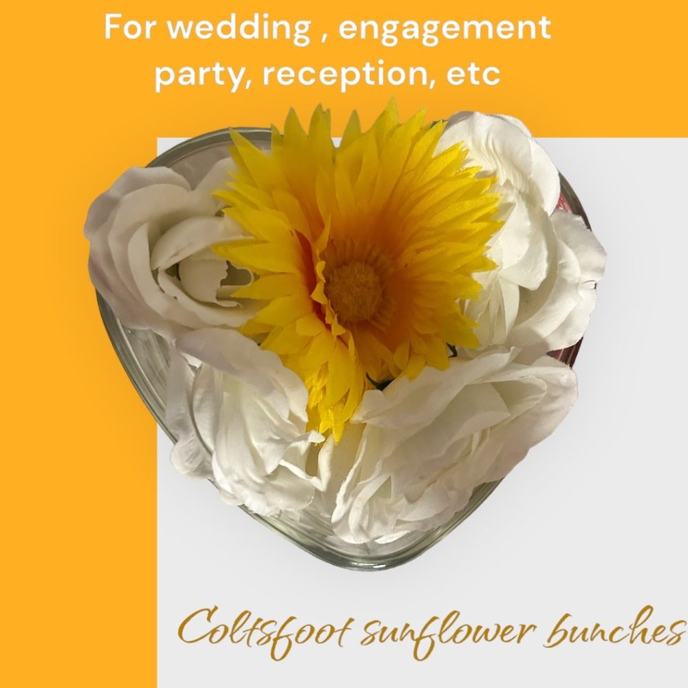 Scent & Gems, Coltsfoot sunflower bunches dish